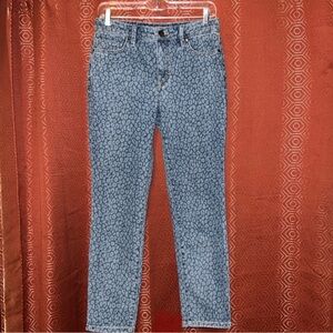 Tommy Bahama Size 4/27 Blue Leopard Print Hi Rise Ankle Jeans
